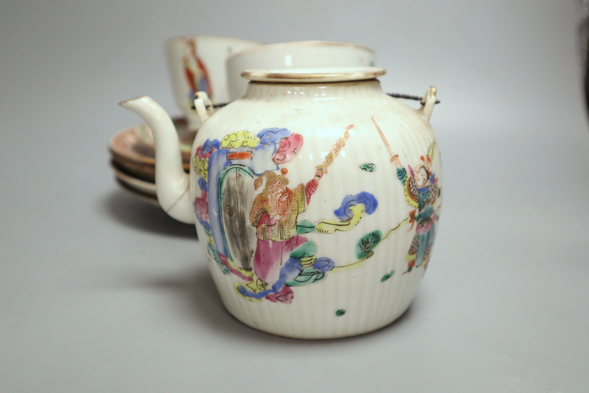 A group of Chinese famille rose tea wares, 18th/19th century